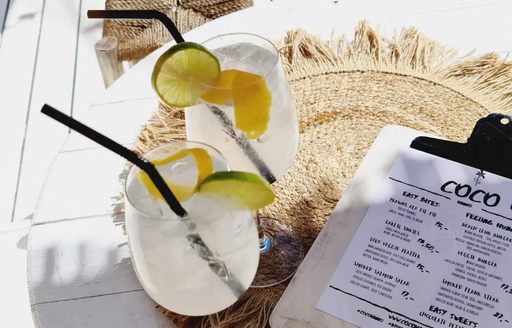 refreshing cocktails at Hanko restaurant and beach club