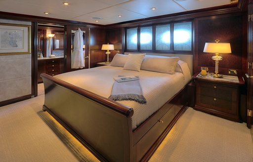 beautifully appointed stateroom aboard charter yacht ‘Zoom Zoom Zoom’ 