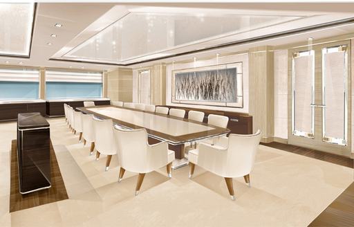 Superyacht O’Pari 3's dining room