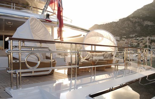 Superyacht Lady Christina's new sunbathing area