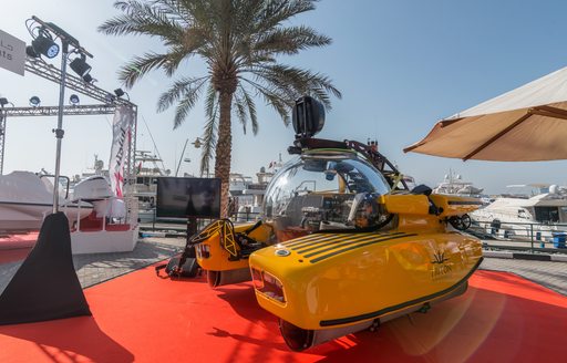 Triton submersible exhibit at the 2022 Dubai International Boat Show 