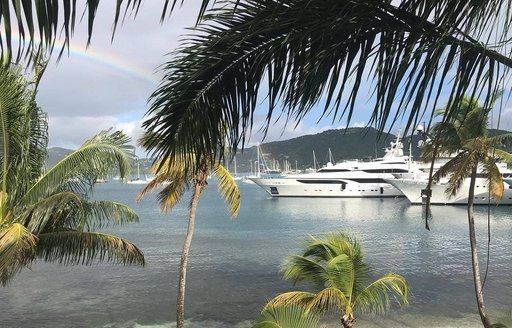 View of yachts at the Antigua Charter Show 2021