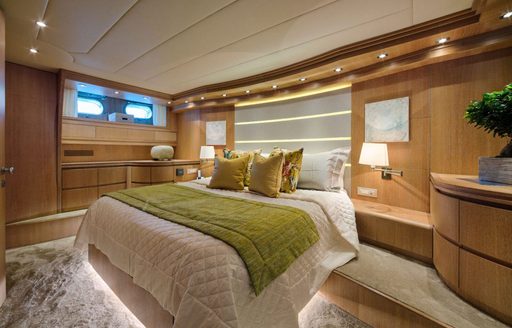 master suite on board charter yacht AMAYA 
