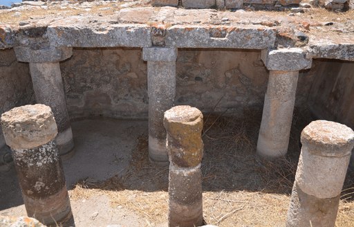 Ancient pillars of ancient Thera