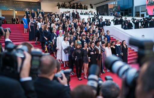 A listers on the red carpet at the cannes film festival