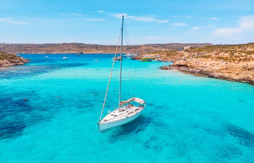beautiful blue waters in Malta