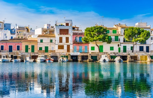 colorful fishing village in Mallorca