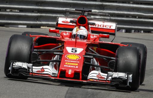 driver races around the Circuit de Monaco as part of the Monaco Grand Prix