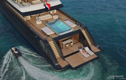 Design for M/Y ICON's luxurious new beach club