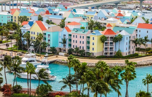 Colorful houses in Nassau, Bahamas