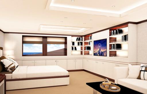 Light cabin on superyacht GALENE