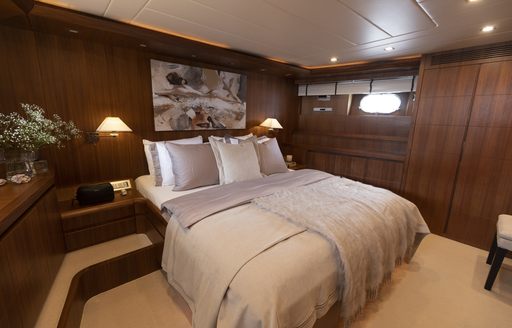 VIP cabin on board charter yacht XUMI