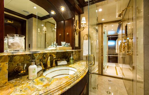 Opulent Bathroom onboard Mustique