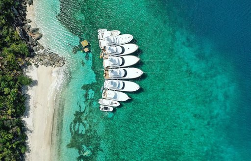 Magens Bay US Virgin Islands aerial view boats