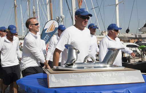 huge trophy at the Superyacht Cup Palma in Mallorca