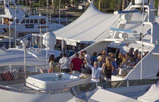 superyacht party at the Newport Charter Yacht Show 