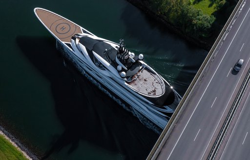 Charter yacht AHPO on sea trials following her launch