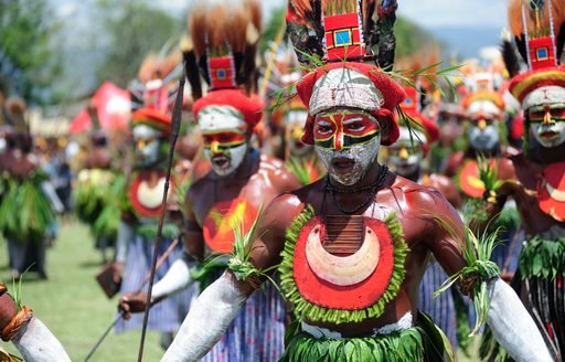 Tribal dancers in Papua New Guinea