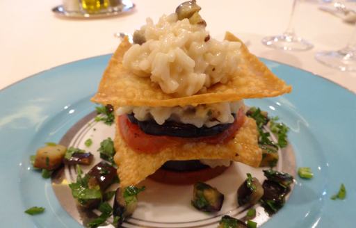 Dish from the Chefs' Competition at the Mediterranean Yacht Show in Greece