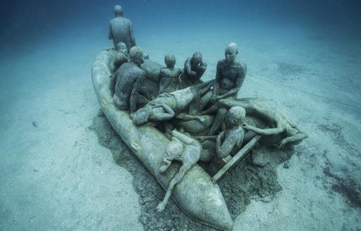 Underwater statue, Cannes