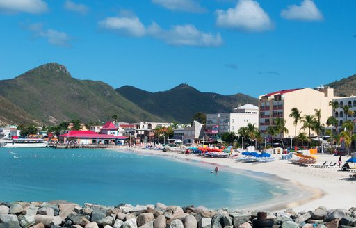 Sint Maarten beach in the Caribbean