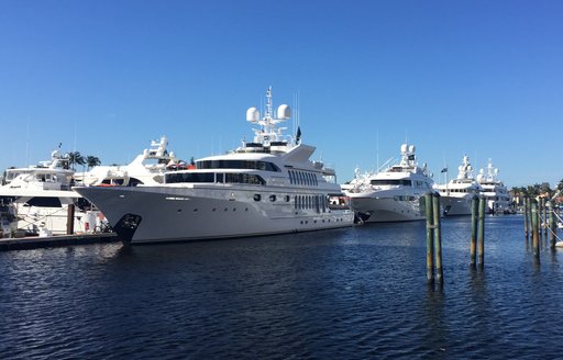 superyacht Matrix Rose lines up at FLIBS 2017