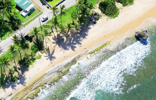 Bathsheba Barbados beach aerial view