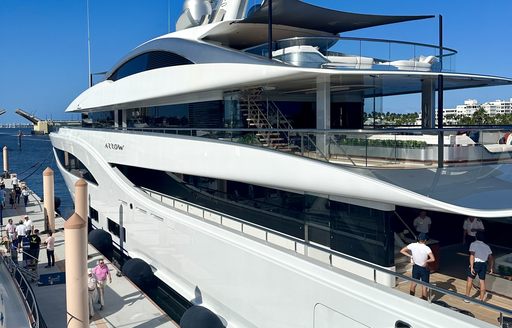 yacht arrow at the Palm Beach international boat show 2023