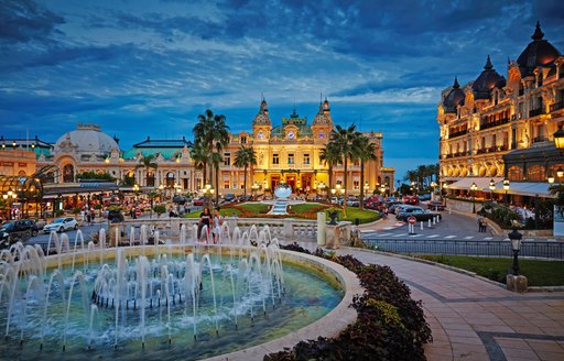Overview of the Casino de Monte-Carlo at dusk