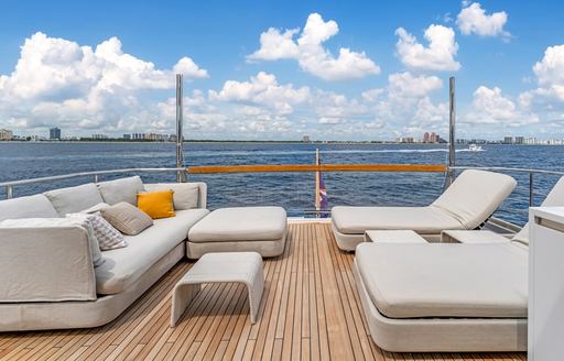 Exteriors onboard superyacht charter NOTYNOG