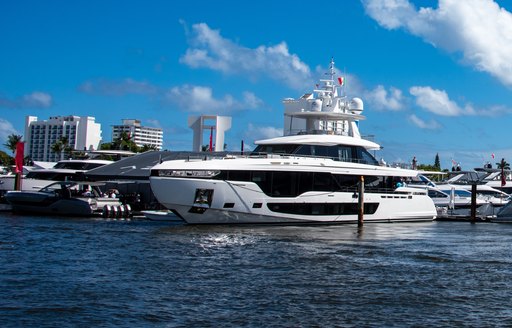 Superyachts berthed at FLIBS