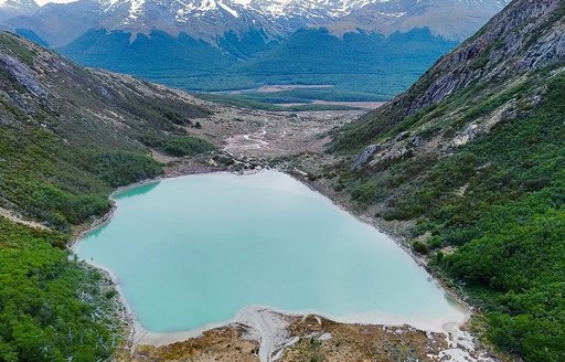 Patagonia - Laguna Esmeralda aerial view