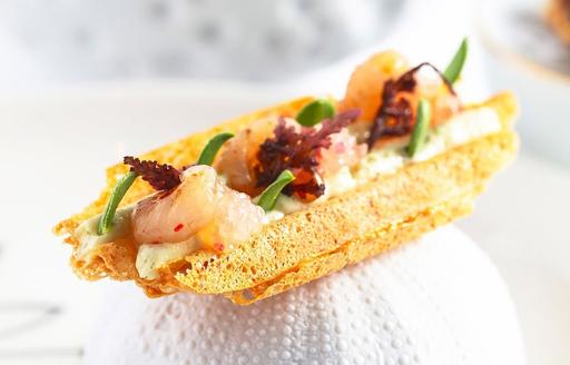 Premium cuisine on a white dish