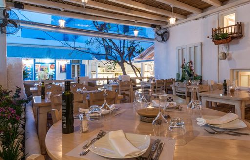 Mykonos - M-Eating dining area