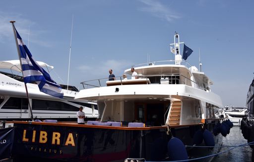 Superyacht 'Libra Y' on display at the Mediterranean Yacht Show