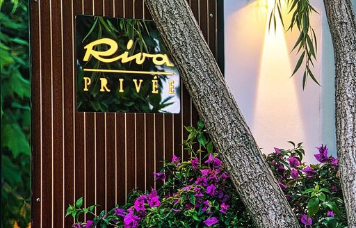 Naples - Riva Privée at Daní Maison Restaurant sign