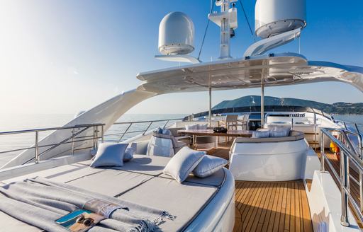 Charter yacht BACK 9 AND A HALF sundeck and sunpads