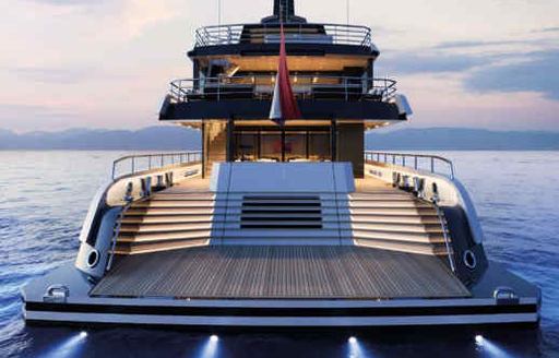 Charter yacht ALVA swim platform