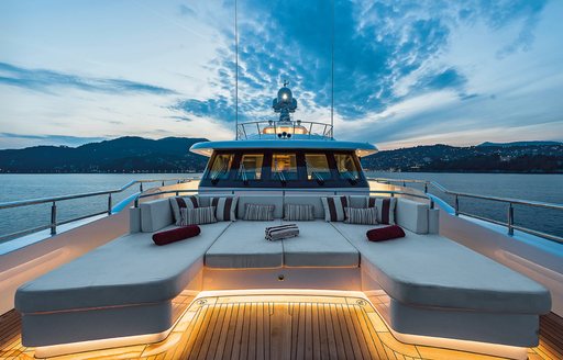 beautiful lighting onboard luxury superyacht 