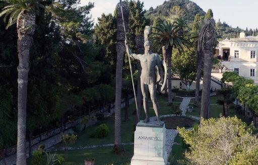 The Achilleion Palace Corfu courtyard
