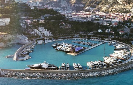 Cala del Forte Marina occupied by a number of yachts