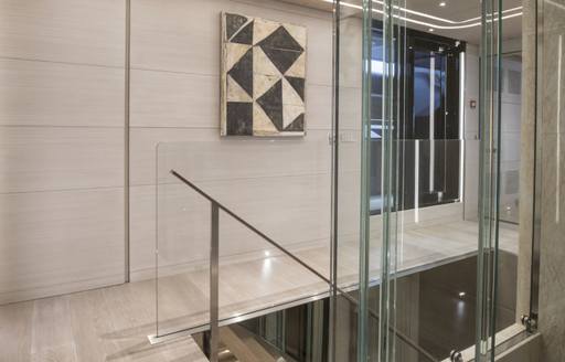 Artwork on display in corridor on superyacht SEVERIN'S 