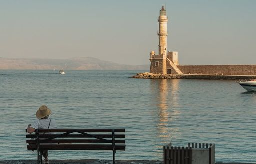 Old Venetian Port of Chania Crete lighthouse