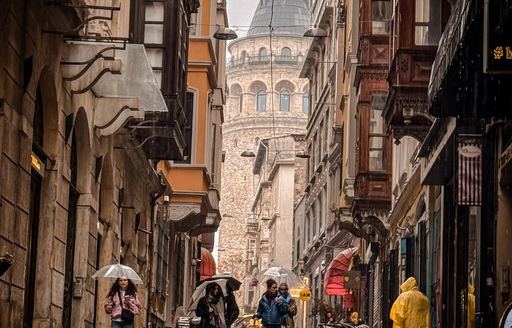 Galata Tower Istanbul street