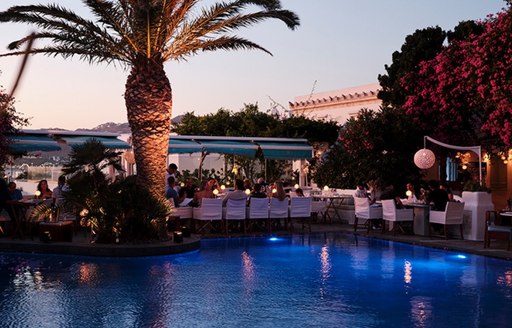 Mykonos - Nobu Matsuhisa pool dining area