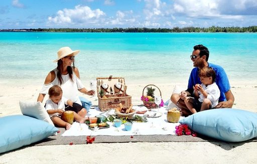 beach picnic in bora bora st regis