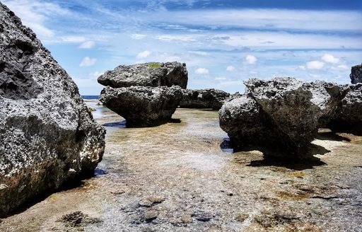 New Caledonia - Kanumera Bay rocks beach