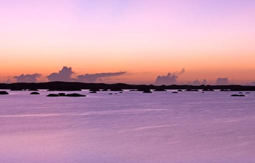 Turks & Caicos - Chalk Sound National Park lagoon sunset