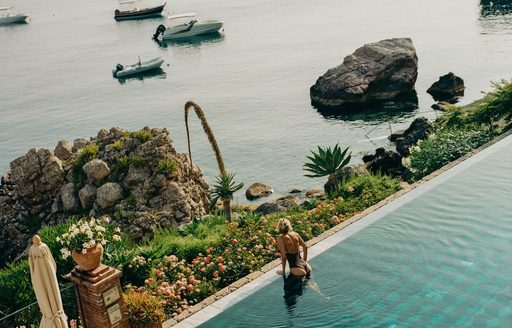 Sicily - Belmond Villa Sant'Andrea pool water view