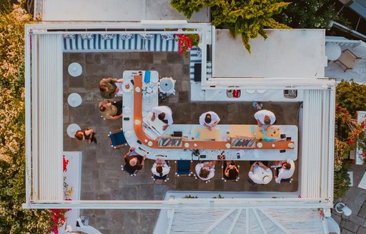 Mykonos - Nobu Matsuhisa rooftop aerial view